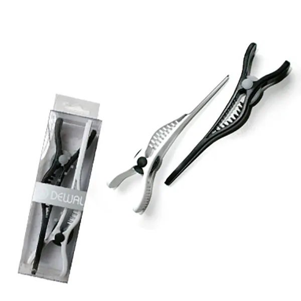 Dewal - Зажимы черно-белые, пластик, 2 шт