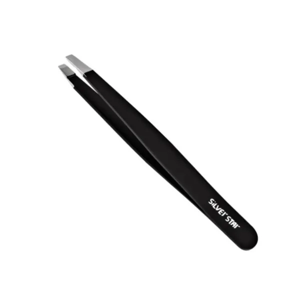 Пинцет для бровей Classic, косой черный