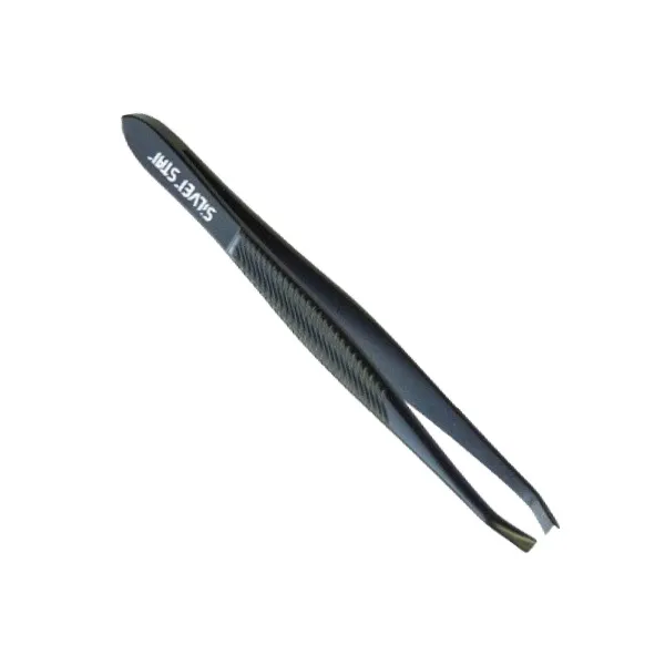 Пинцет для бровей Classic, прямой черный