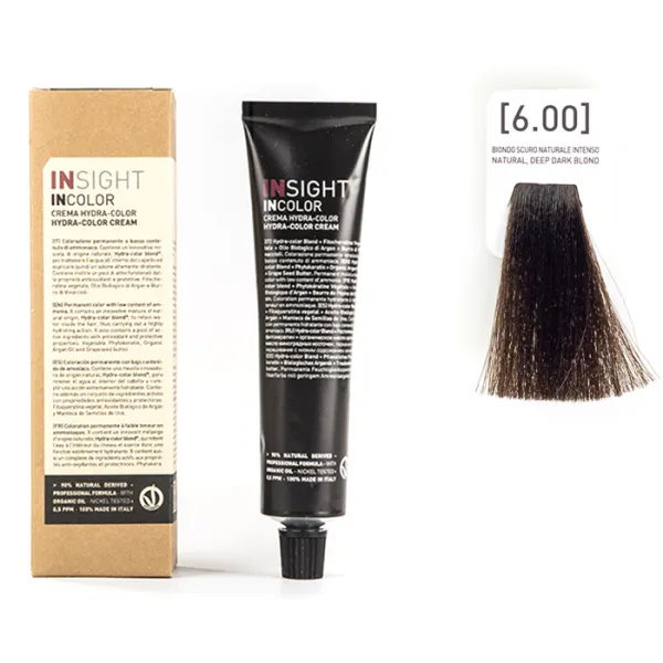 Перманентный краситель для волос 6.00 Супер натуральный тёмный блондин INCOLOR, 100 мл