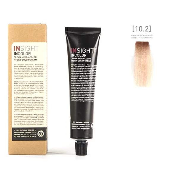 Перманентный краситель для волос 10.2 Перламутровый супер светлый блондин INCOLOR, 100 мл