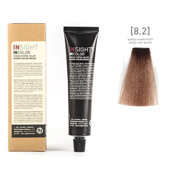Перманентный краситель для волос 8.2 Перламутровый светлый блондин INCOLOR, 100 мл